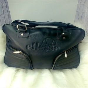 Ellesse Leather Travel Bag Vintage Rare suitcase duffle weekender vtg 90s 80s